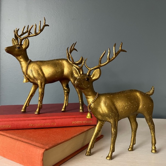 Vintage plastic deer gold - Picture 1 of 12